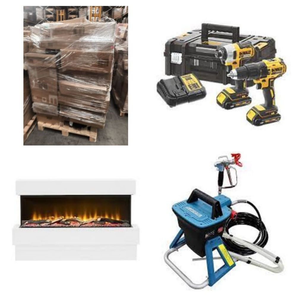 Pallets of High Value Stock - DeWalt, Karcher, Bosch, Makita, Bosch, Yale & More | Power Tools, Electricals, DIY, Outdoor, Security & More!