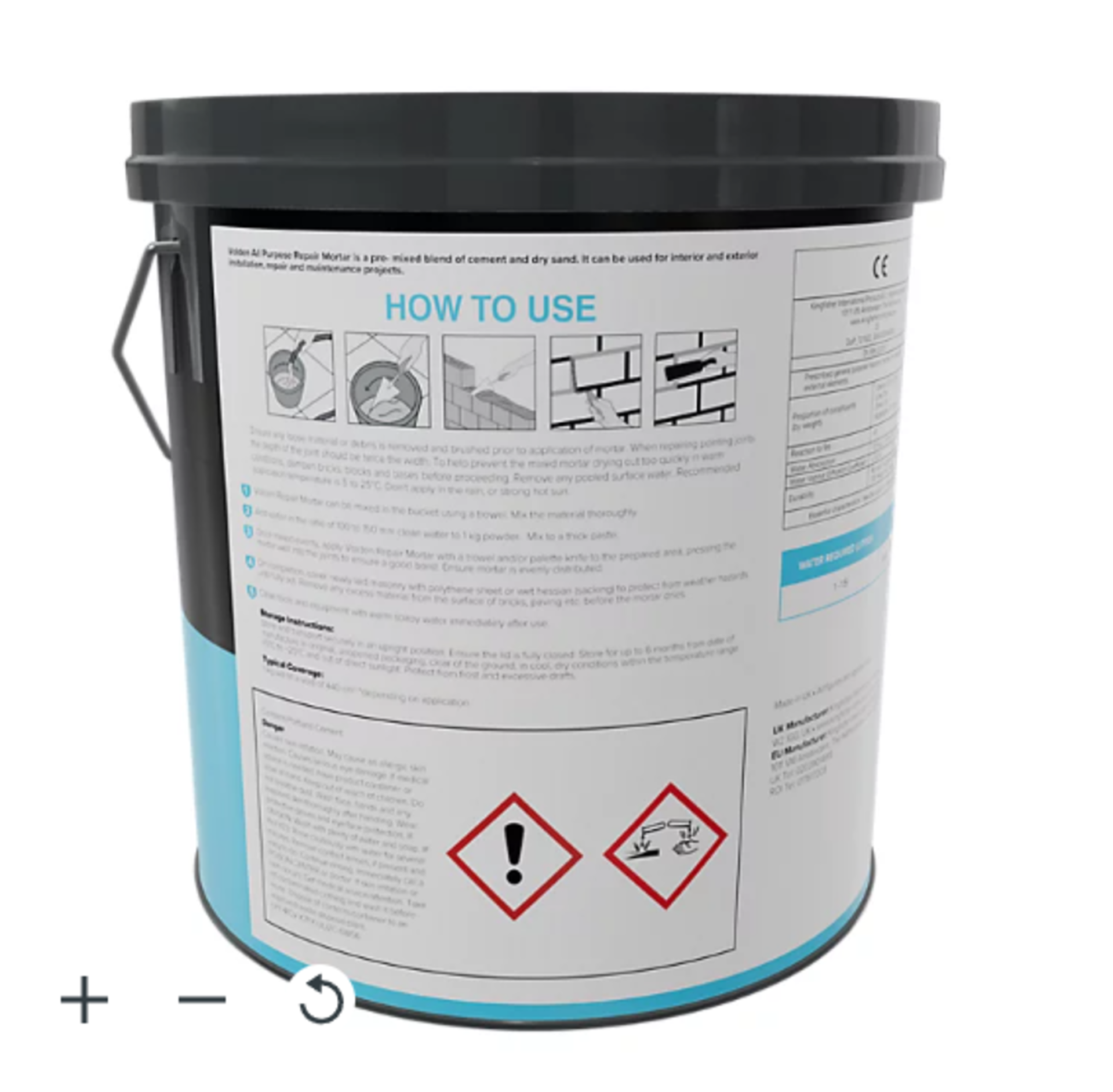 Pallet To Contain 45 x Volden Ready-mixed Repair mortar, 10kg Tubs. This product is pre-blended - Bild 3 aus 3