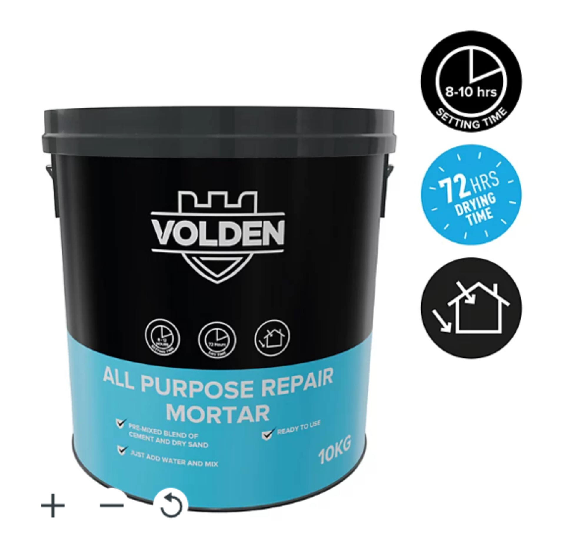 Pallet To Contain 45 x Volden Ready-mixed Repair mortar, 10kg Tubs. This product is pre-blended - Image 2 of 3