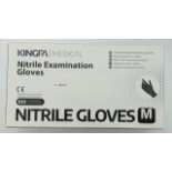 840 X BRAND NEW PACKS OF 100 KINGFA BLACK NITRILE EXAMINATION GLOVES SIZE LARGE EXP SEP 2028