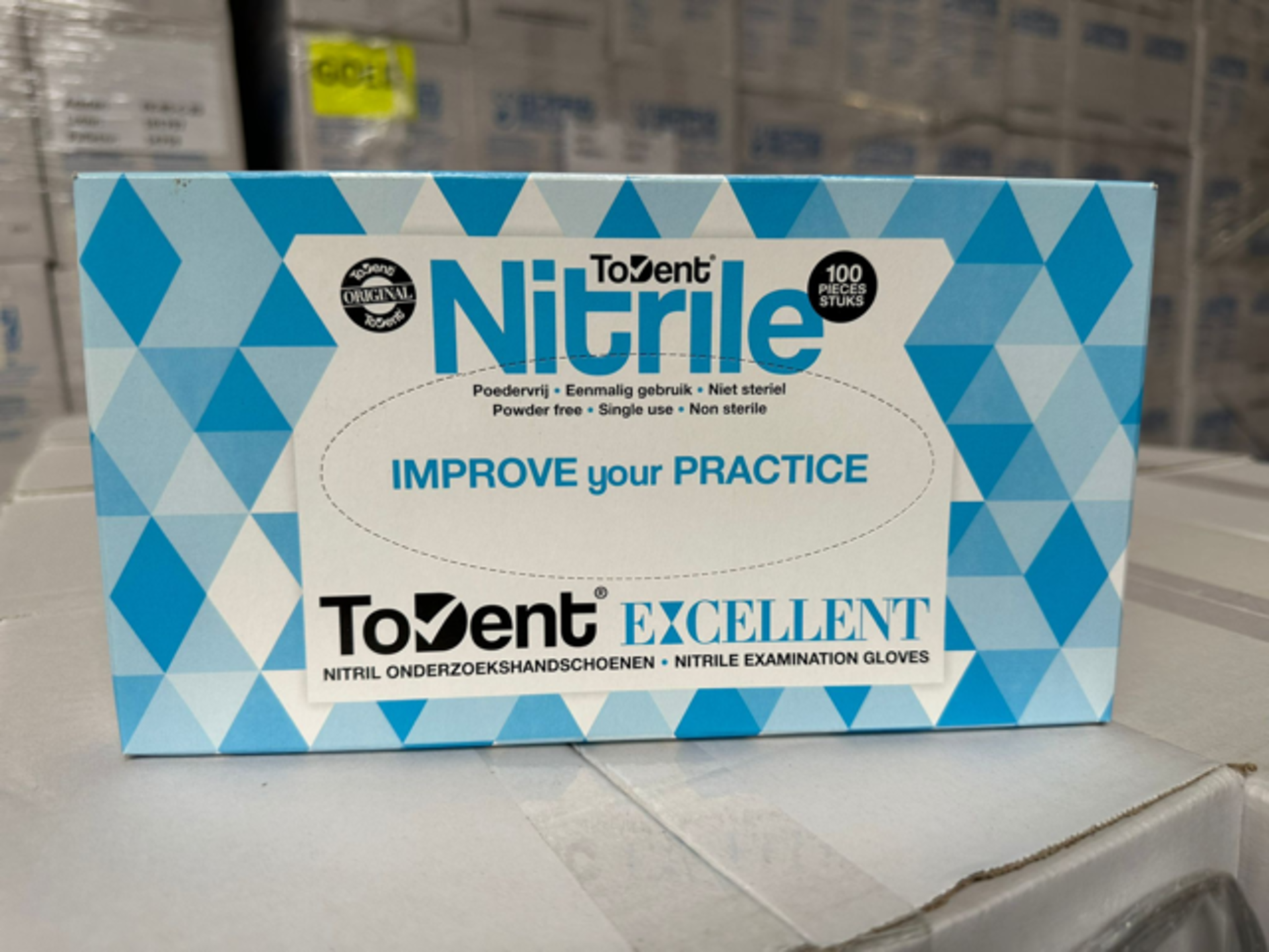 720 X BRAND NEW PACKS OF 100 TODENT BLUE NITRILE EXAMINATION GLOVES SIZE XL EXP MAY 2025 - Bild 3 aus 3