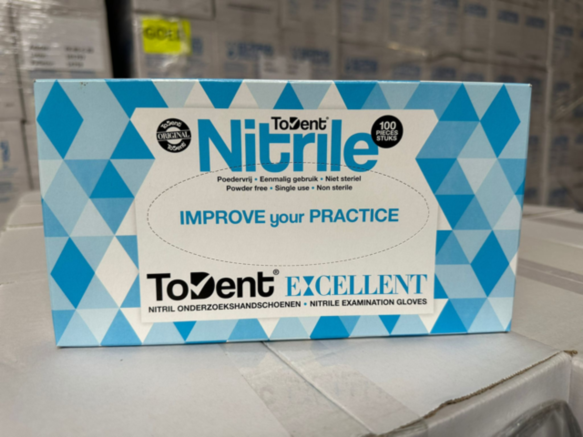 720 X BRAND NEW PACKS OF 100 TODENT BLUE NITRILE EXAMINATION GLOVES SIZE XL EXP MAY 2025 - Image 3 of 3