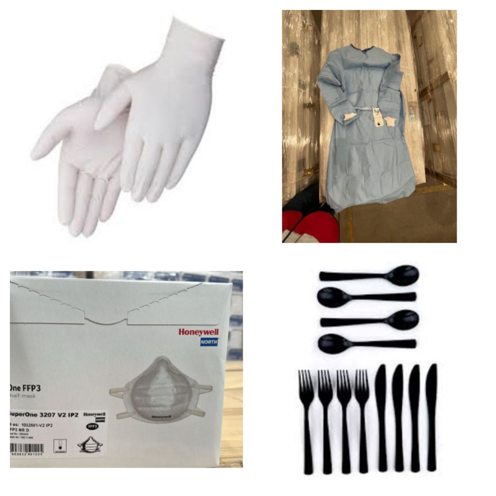 Pallets of Nitrile Gloves, Wipes, Disposable Cups, Disposable Cutlery & Much More - Delivery Available!