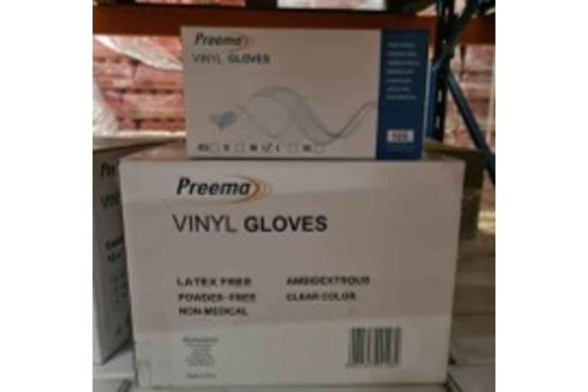 700 X BRAND NEW PACKS OF 100 PREEMA MEDIUM VINYL CLEAR GLOVES (powder free) EXP JUNE 2025