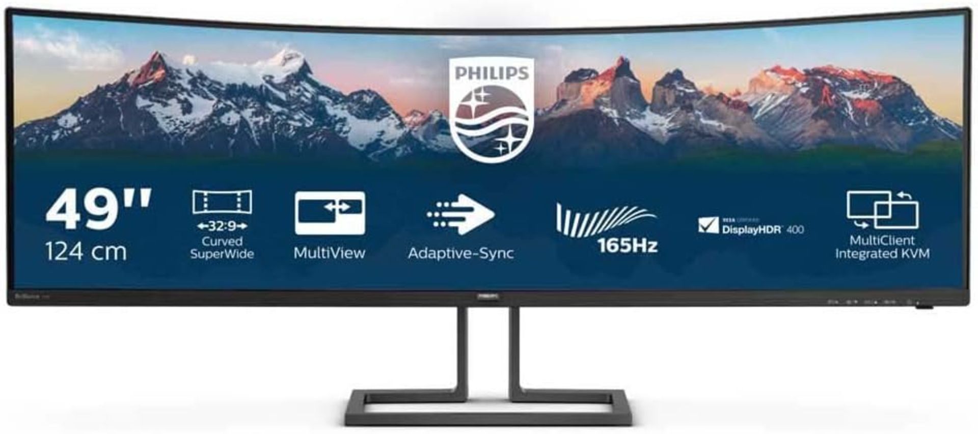 NEW & BOXED PHILIPS 498P9Z/00 49 Inch DQHD Curved UltraWide 165hz Monitor. RRP £859. 32:9 - Image 5 of 7