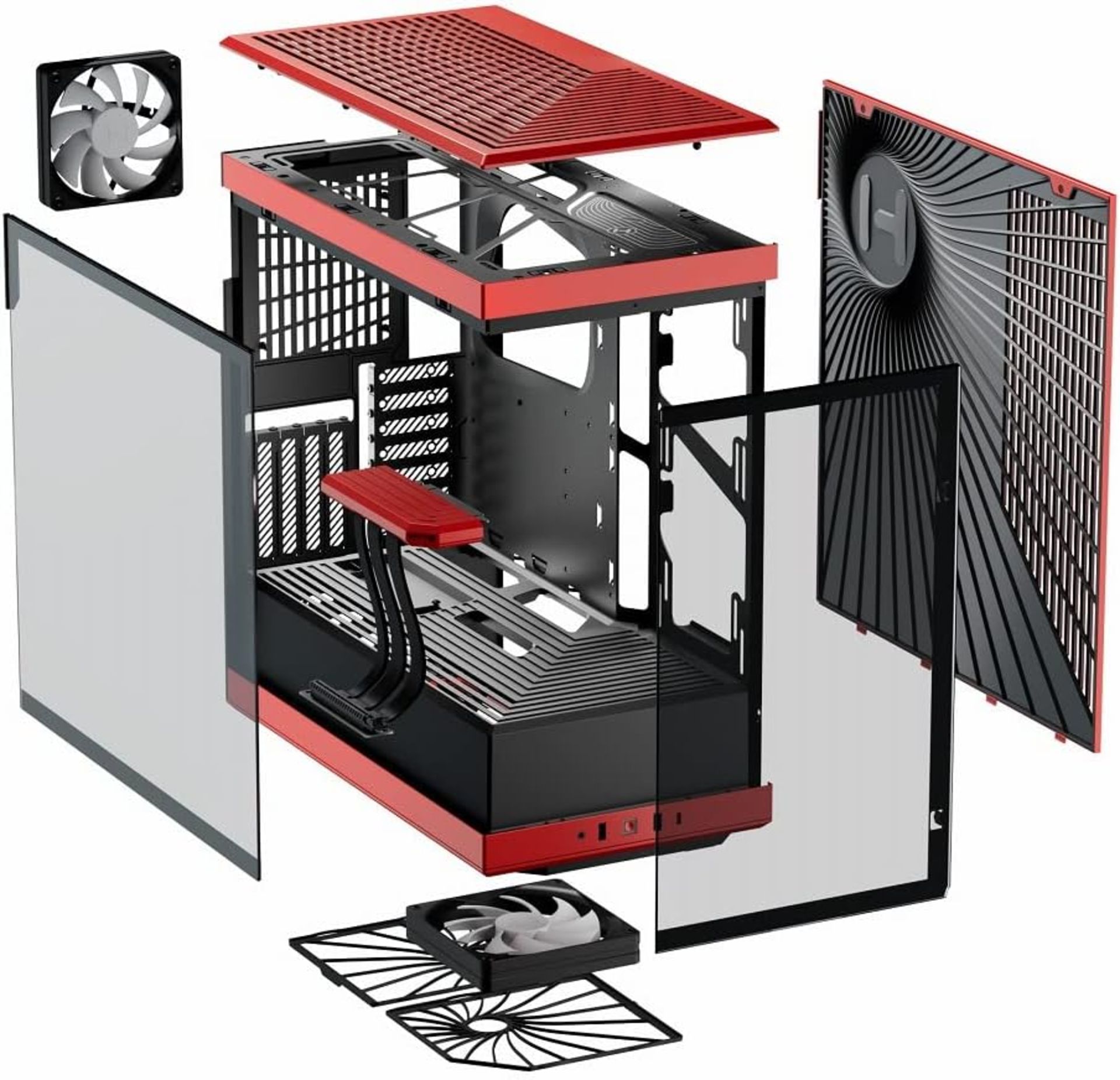 NEW & BOXED HYTE Y40 Mid-Tower ATX Case - Black & Red. RRP £164.99. (R6-7). The HYTE Y40 Mid-Tower - Image 5 of 5