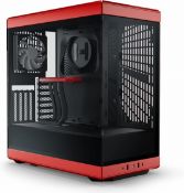 NEW & BOXED HYTE Y40 Mid-Tower ATX Case - Black & Red. RRP £164.99. (R6-7). The HYTE Y40 Mid-Tower