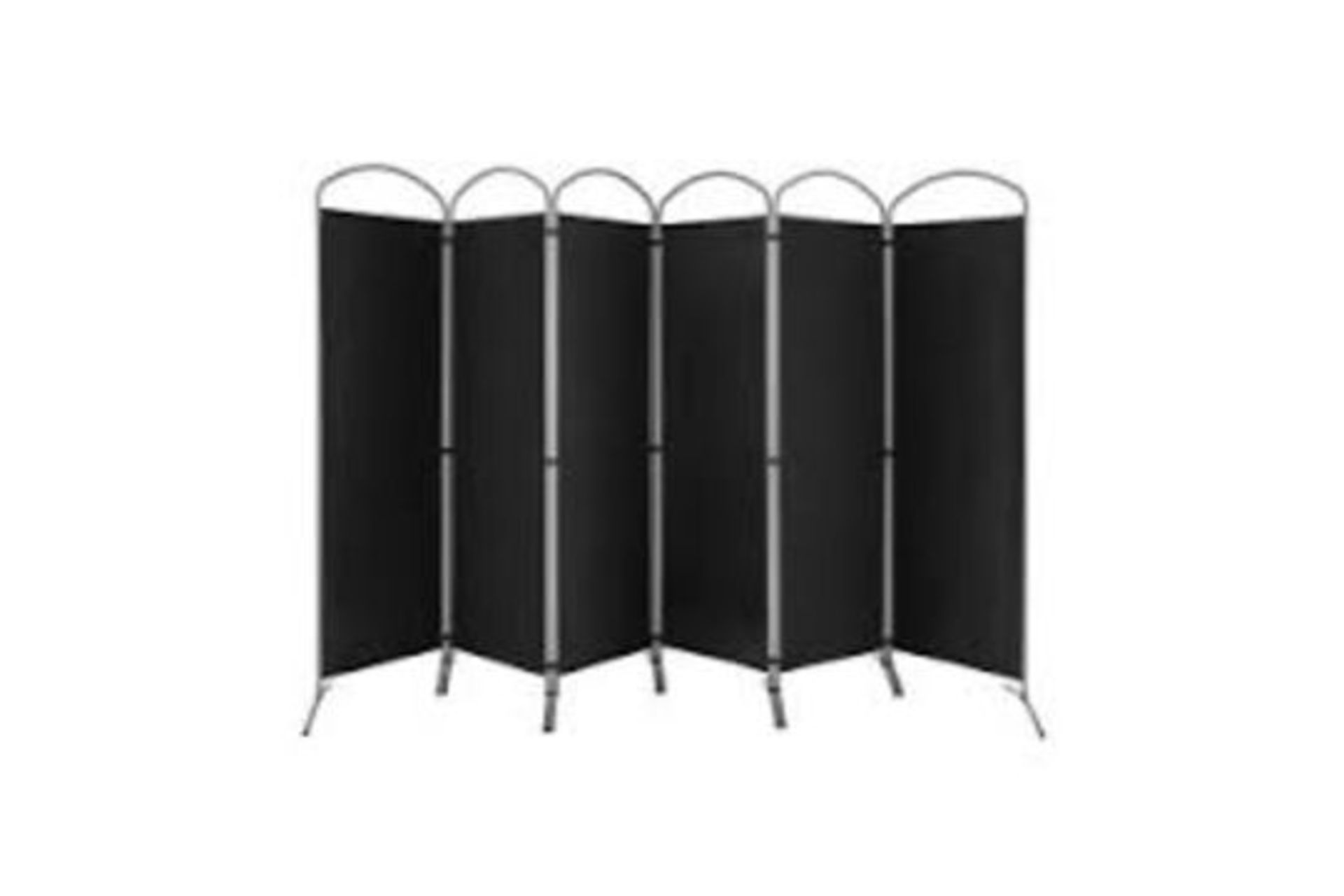 6 Panel Folding Room Divider with Hand-Woven Wicker . -R13a.13.