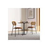 Costway Coffee Rattan Dining Chair Set of 2-Upholstered Mesh Cane. - R13a.13.