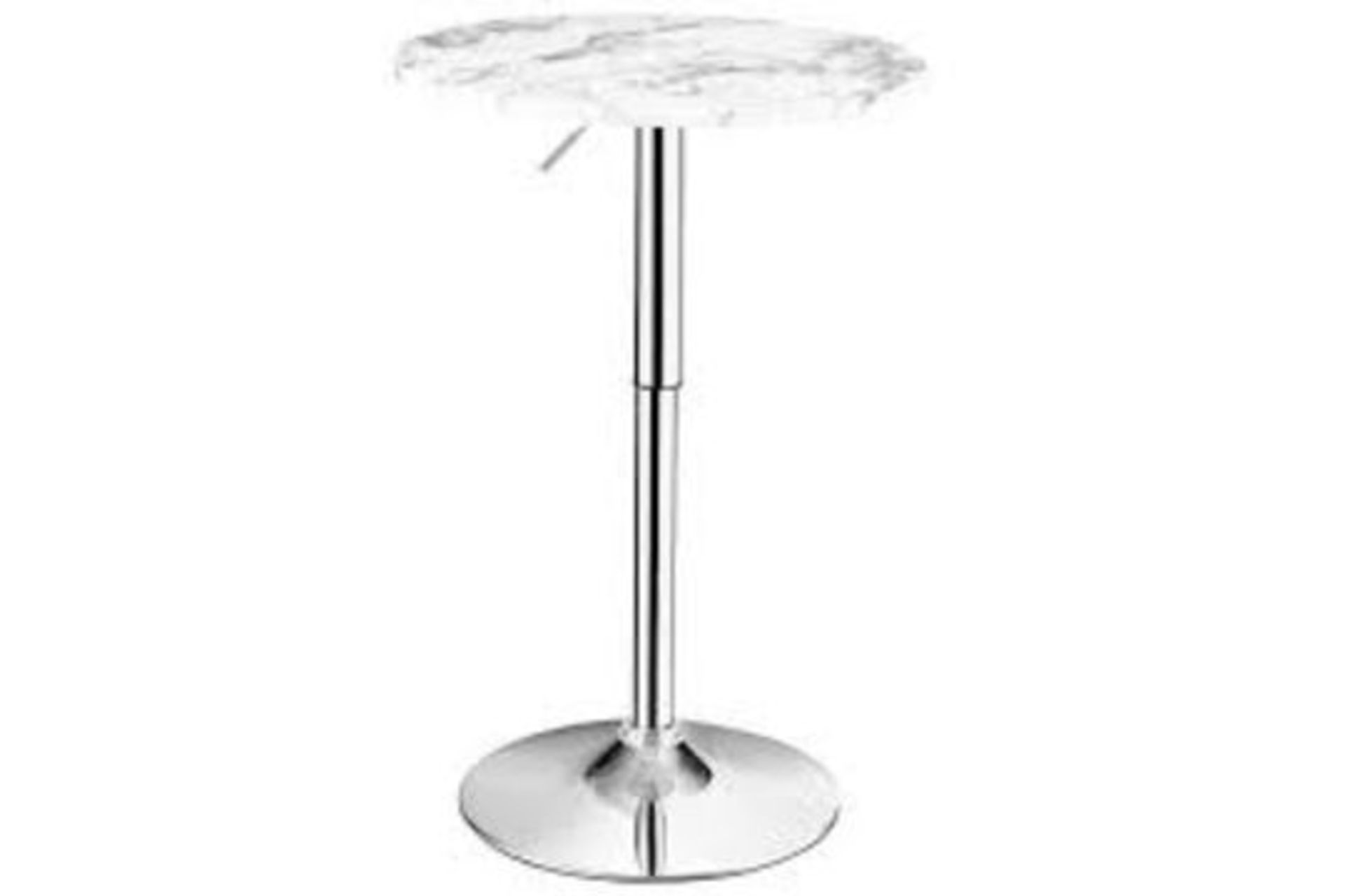 Round Height Adjustable Bistro Bar Table White. - R13a.13.