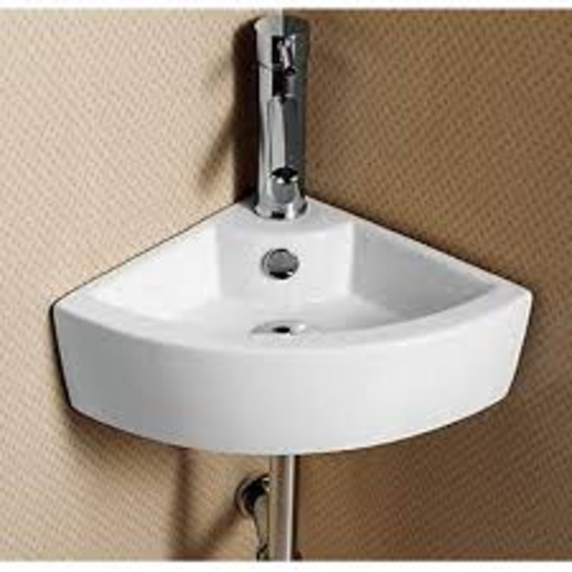 BELOFAY 13.5x43.5x32cm Corner Ceramic Cloakroom Wash Basin - R13a.10.