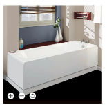 UK Bathrooms 1700mm White Gloss Rigid Waterproof Front Bath Panel. - R13a.7.