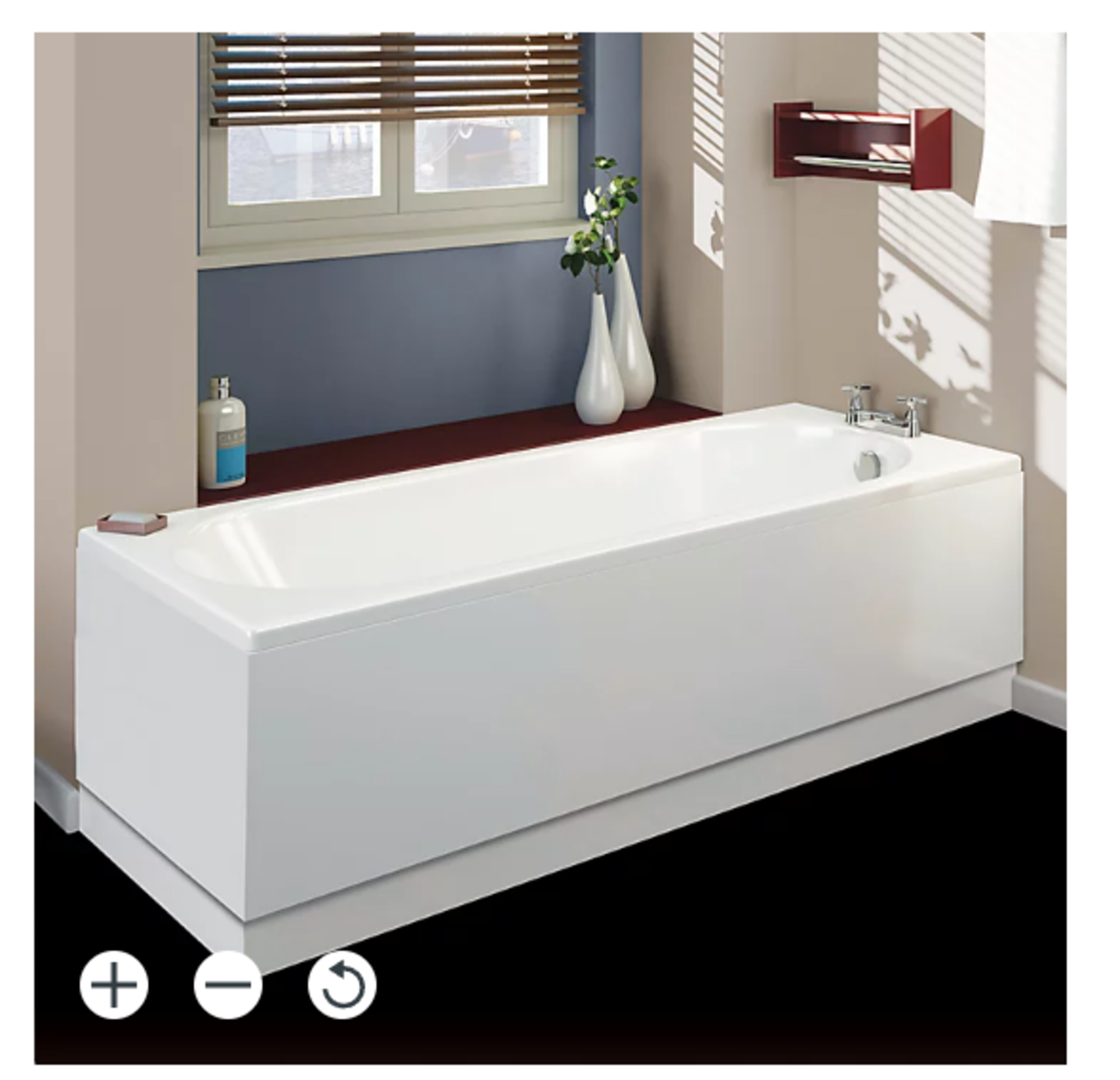 UK Bathrooms 1700mm White Gloss Rigid Waterproof Front Bath Panel. - R13a.7.