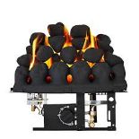 Focal Point Taper Black Manual control Gas Fire. - R13a.10.