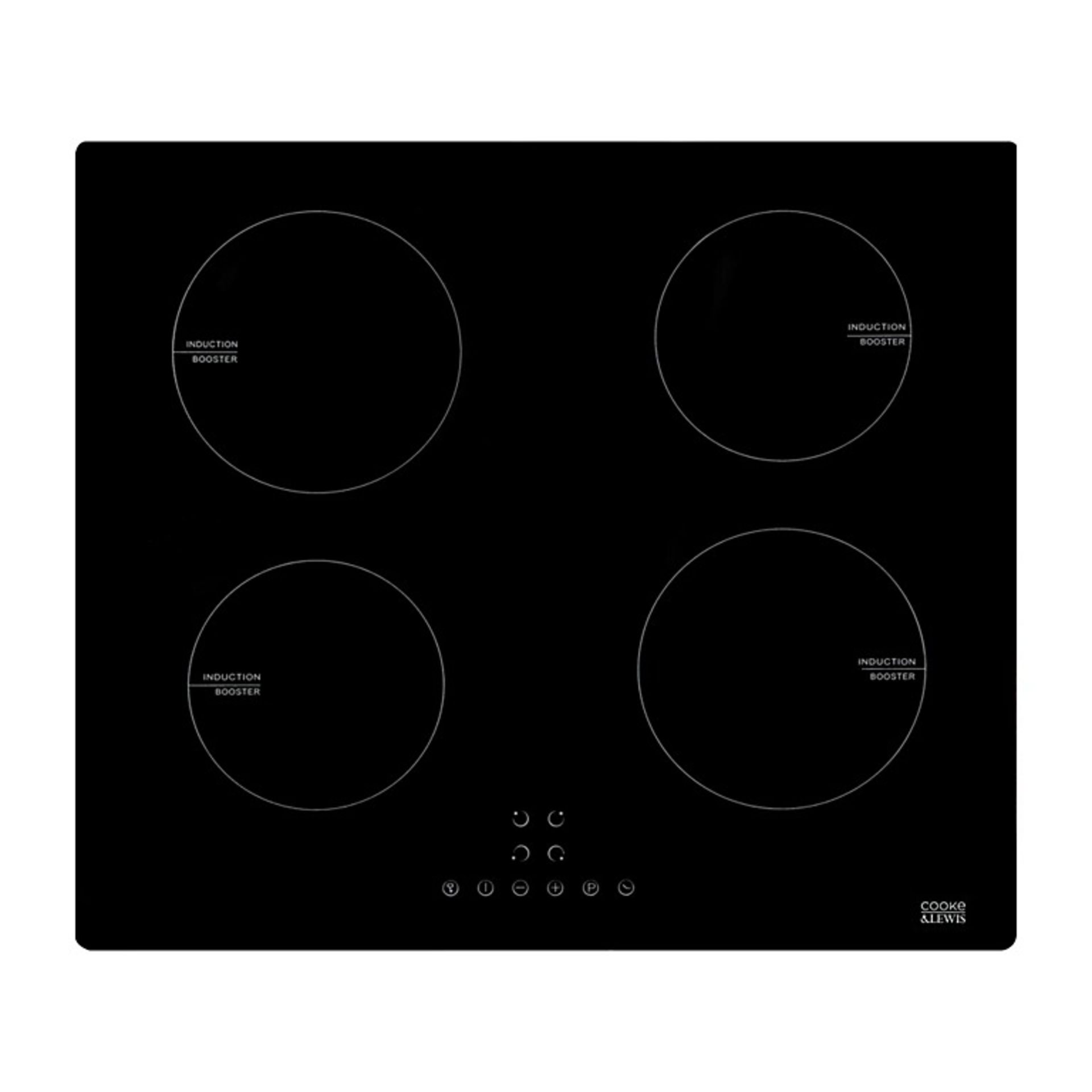 Cooke & Lewis CLIND60 59cm Induction Hob - Black - ER47