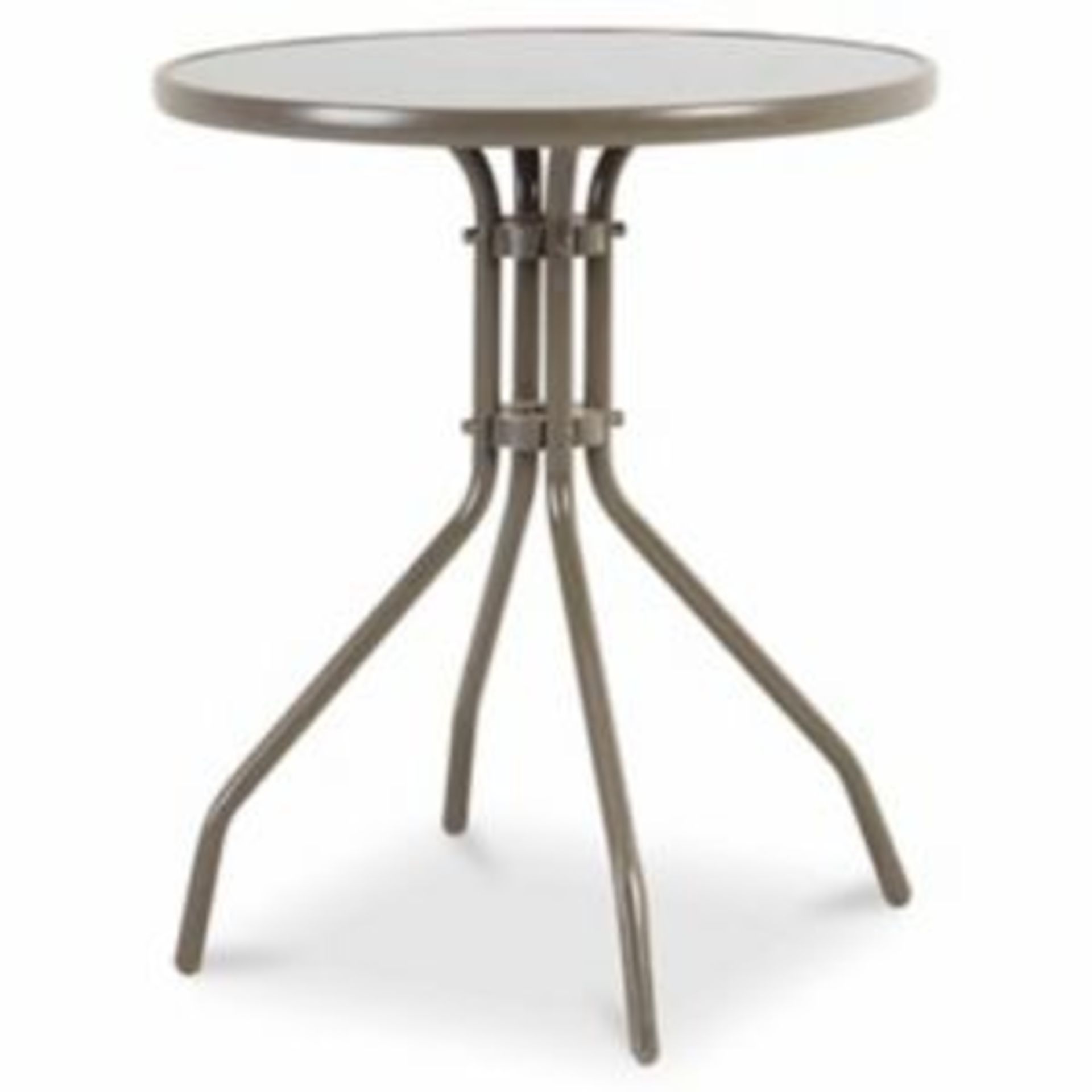 GoodHome Bari Grey Metal 2 Seater Table - ER48