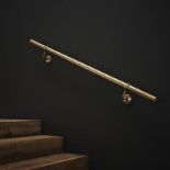 2x Internal Handrail Poles Antique Brass 1.2m - ER48