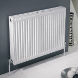 White Double Panel Horizontal Radiator - ER45E