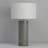 Inlight Dactyl Embossed Grey Cylinder Table light - ER47