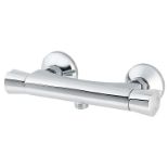 Rize Silver Wall Thermostatic Tap - ER49
