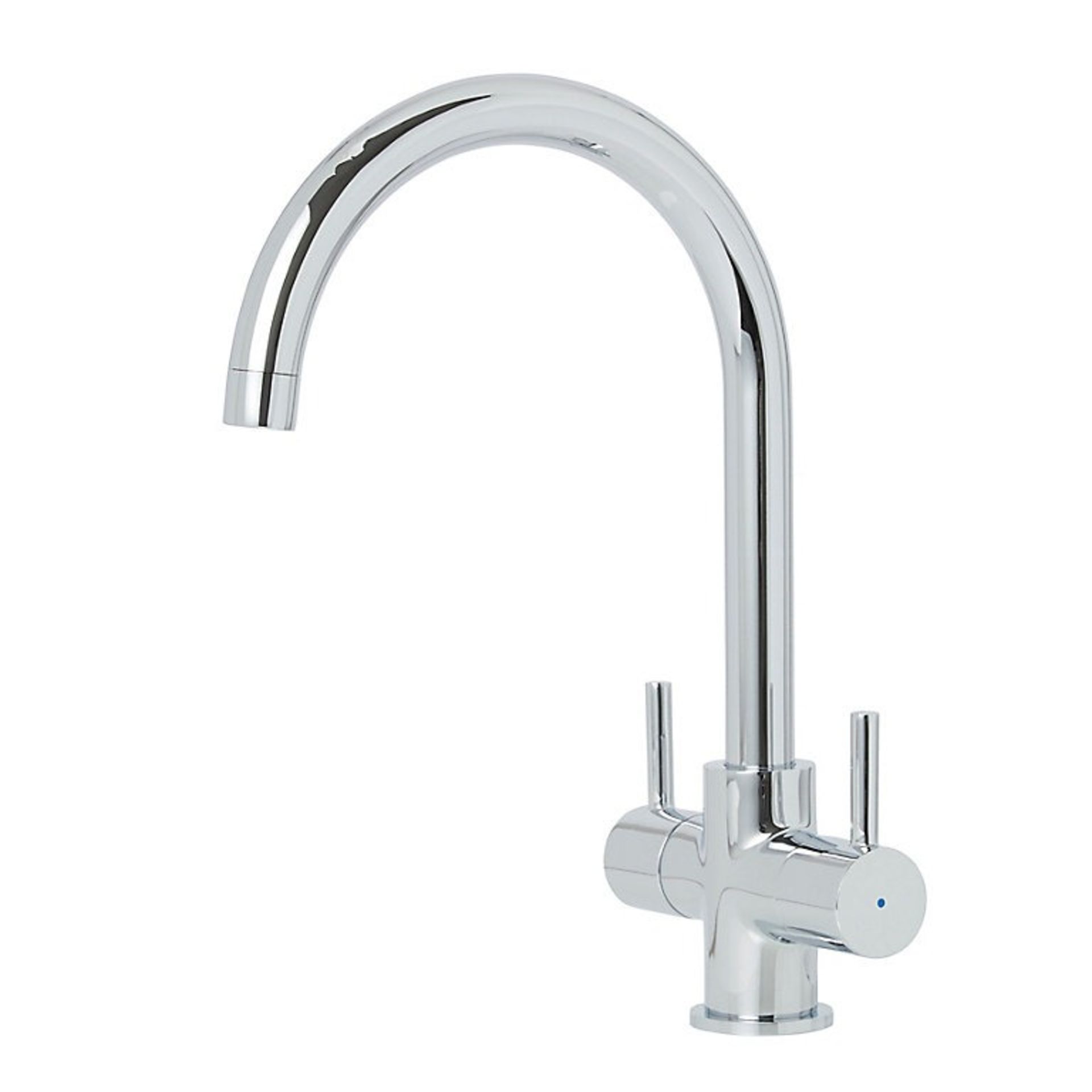 Cooke & Lewis Amsel Chrome effect Kitchen Twin lever Tap - ER47