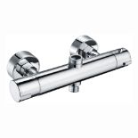 ENKI, Dune, T33, Chrome, Thermostatic Shower Mixer Bar Valve with Two Outlets - ER47