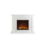 Focal Point Atherstone Brick White Electric Fire Suite - ER48