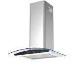 GoodHome LinkSense GHCG60LKSS Glass Curved Cooker hood (W)59.8cm - Brushed stainless steel - ER47