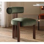 Ophelia Moss Green Velvet Dining Chair. - R19.6. RRP £209.99. Combining sumptuous moss green