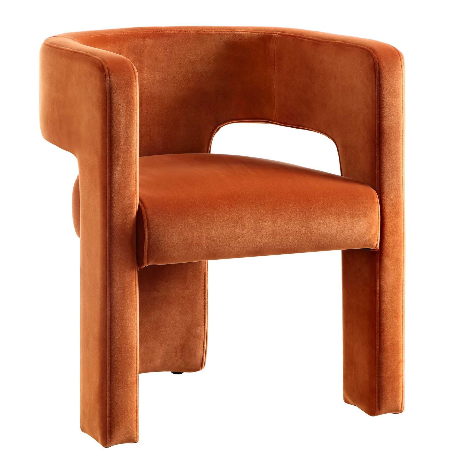 Greenwich Rust Velvet Dining Chair. - R19.4. RRP £255.99. Our beautiful Greenwich chair features - Image 2 of 2