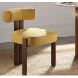 Ophelia Honey Gold Fabric Dining Chair. -R19.6. RRP £209.99. Upholstered with beautiful yellow