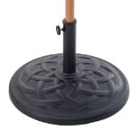 19KG Solid Parasol Base, Black. - R19.6. RRP £89.99. Made from solid, weatherproof HDPE resin, our