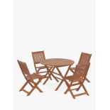 BRAND NEW JOHN LEWIS 4 SEATER EUCALYPTUS WOOD FOLDING BISTRO SET. RRP £448.50. Made of beautifully