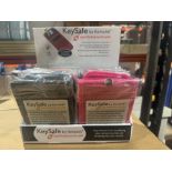 72 X BRAND NEW KEY SAFE BY REMALDI SIGNAL BLOCKING KEY FOB WALLETS IN VARIOUS COLOURS IN DISPLAY