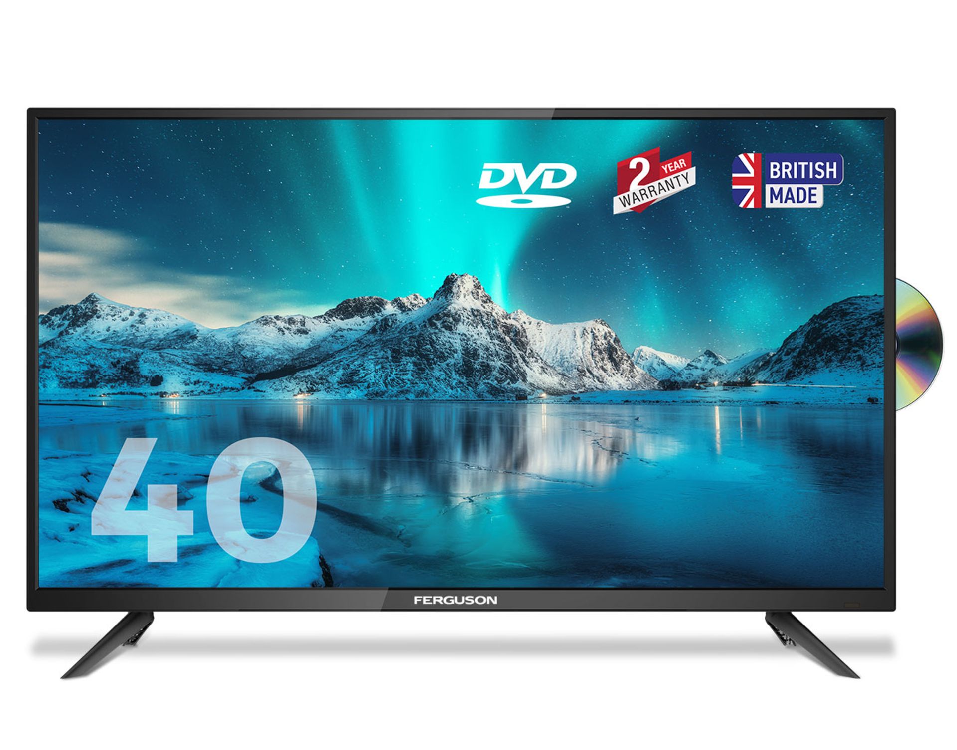 FEGUSON 40 inch Full HD LED TV With DVD player. (PW). A superb TV packed with convenient features