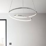 GoodHome Pegmati Chrome effect LED Pendant ceiling light. - PW.