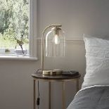 GoodHome Thestias Brushed Brass effect Table light. P6.