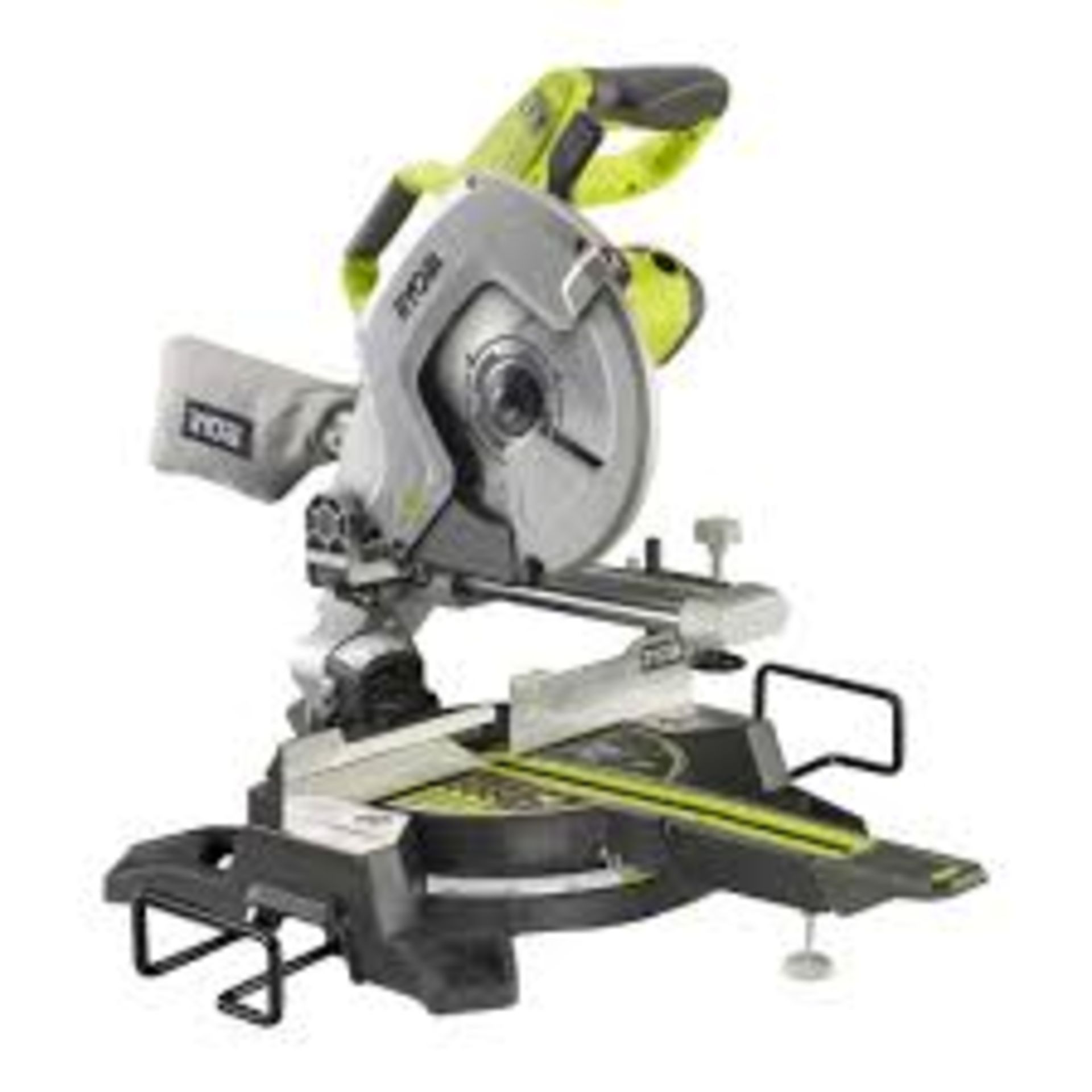 Ryobi EMS254L Compact Sliding Mitre Saw, 254 mm, 2000 W. - BW. The Ryobi EMS254L Compact Slide Mitre