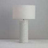 Dactyl Embossed ceramic White Table light. - P6.