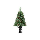 4FT Snow Flocked Artificial Christmas Tree with Red Berries. - R14.3. This 4ft tree, with snow,