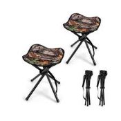 2 Pack Folding Hunting Stool with Shoulder Strap for Camping. - R14.5.