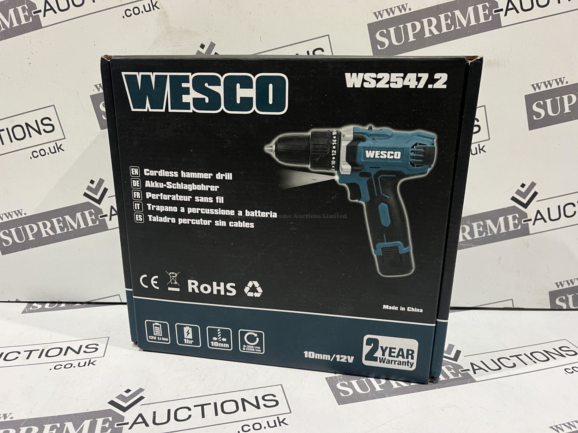 BRAND NEW WESCO 12V CORDLESS HAMMER DRILL R3-8