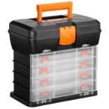 Utility Tool Box Storage Organiser Case with 4 Drawers & Adjustable Dividers - ER32