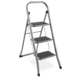 3 Step Black Steel Ladder - ER32
