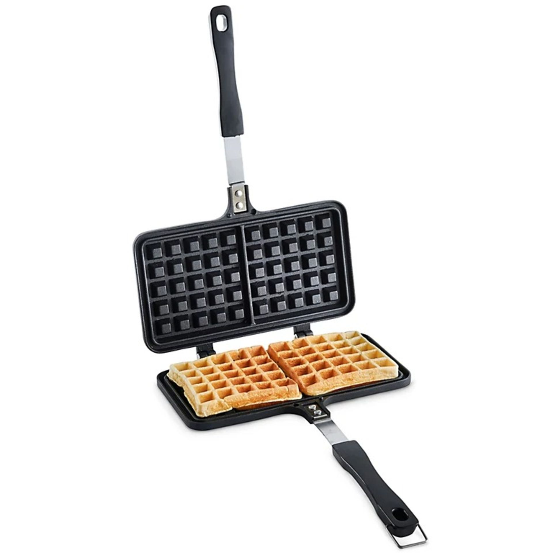 Stove Top Waffle Iron, Dual Head Die-Cast Aluminium Waffle Maker - ER37
