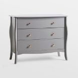 Chest of Bedroom Drawers Grey with Rose Gold Handles - ER36