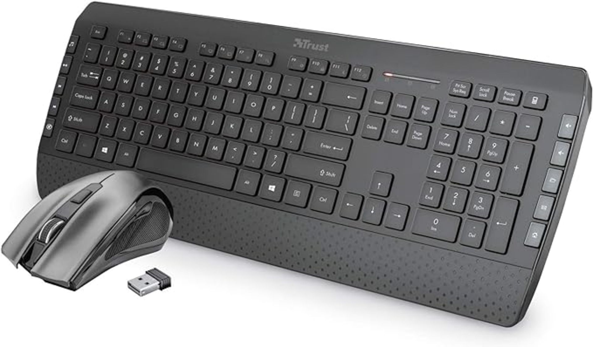 Trust 24031 Tecla-2 Wireless Keyboard and Mouse Set. - P1. with QWERTY UK Layout, Silent Keys,