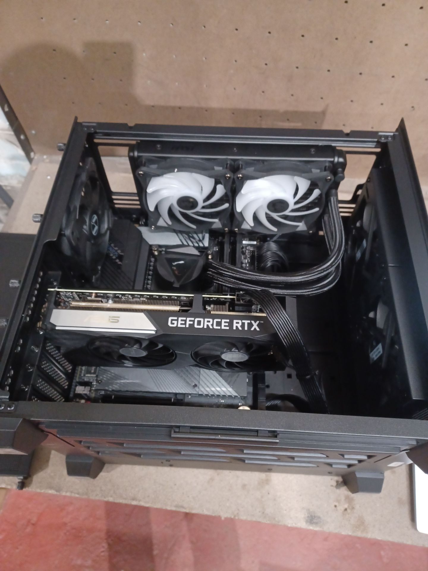 Custom Built PC Cube Gaming Case Asus GeForce RTX Dual RTX 3060TI-O8G Graphics Card Vengeance DDR5 - Image 3 of 4