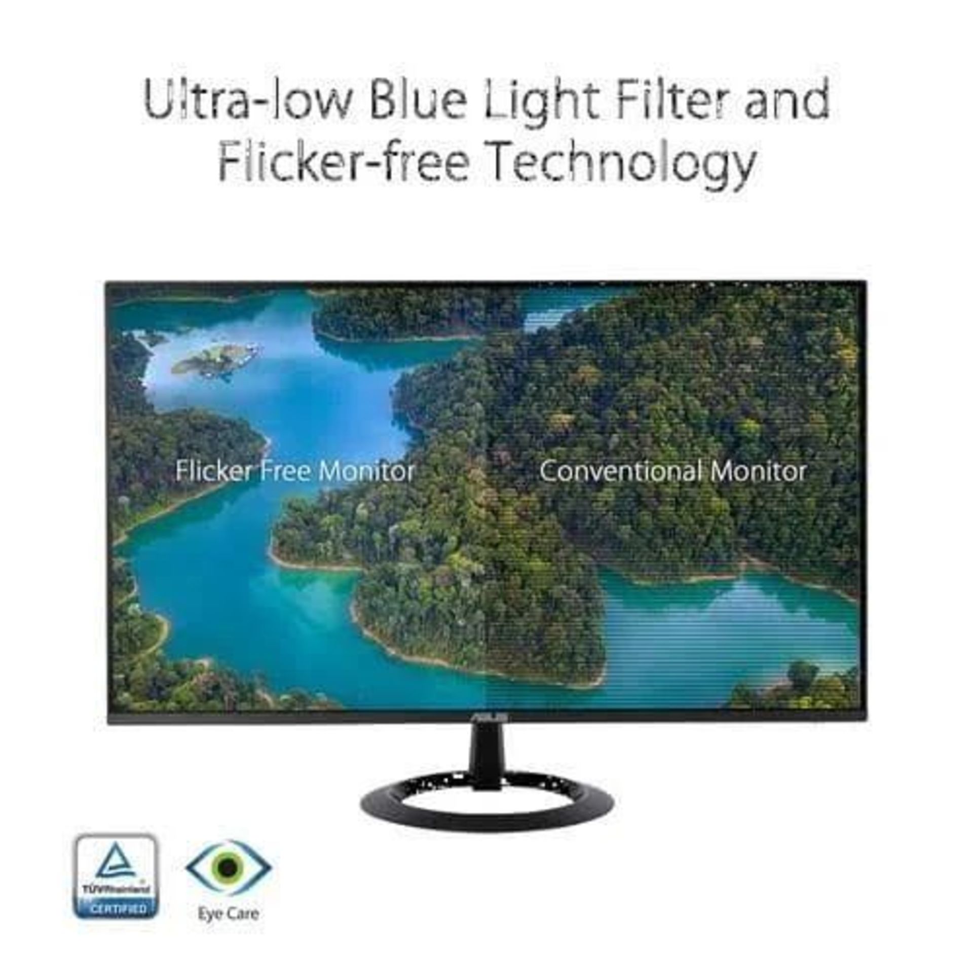 Asus 23.8" VZ24EHE Ips 1920 X 1080 75Hz Vga Hdmi Low Blue Light. - EBR. RRP £339.00. ASUS VZ24EHE - Image 2 of 2