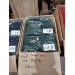42 x Premium Soft Fleeced V Neck Bottle Green Sweatshirts in 7-8 Years. - R14. RRP £15.41 each